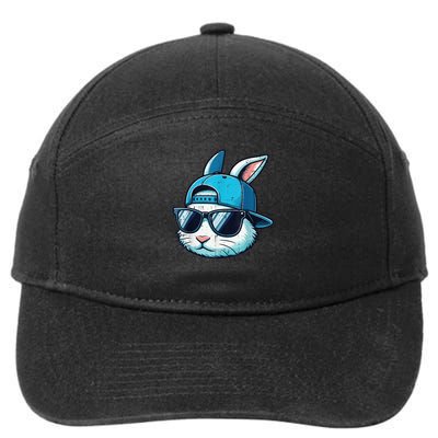 Easter Bunny Face Baseball Cap Sunglasses Rabbit 7-Panel Snapback Hat