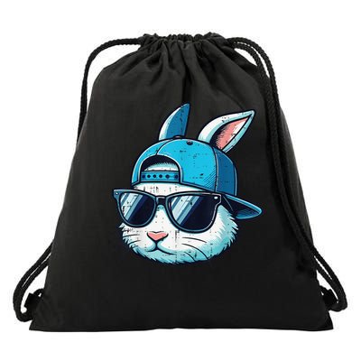 Easter Bunny Face Baseball Cap Sunglasses Rabbit Drawstring Bag