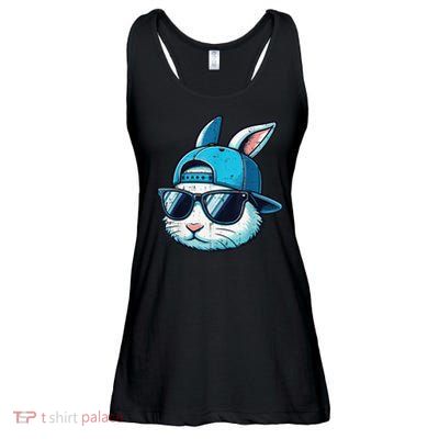 Easter Bunny Face Baseball Cap Sunglasses Rabbit Ladies Essential Flowy Tank
