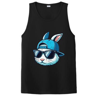 Easter Bunny Face Baseball Cap Sunglasses Rabbit PosiCharge Competitor Tank