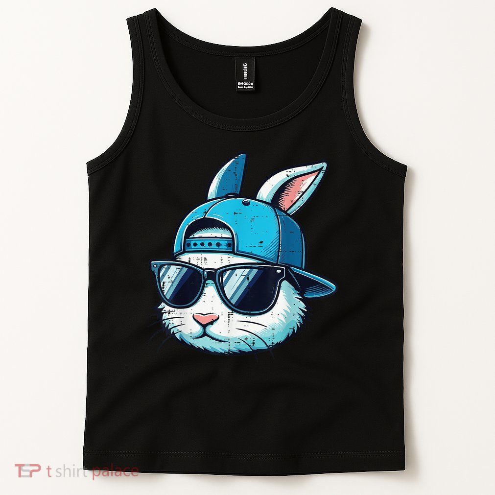 Easter Bunny Face Baseball Cap Sunglasses Rabbit Tank Top