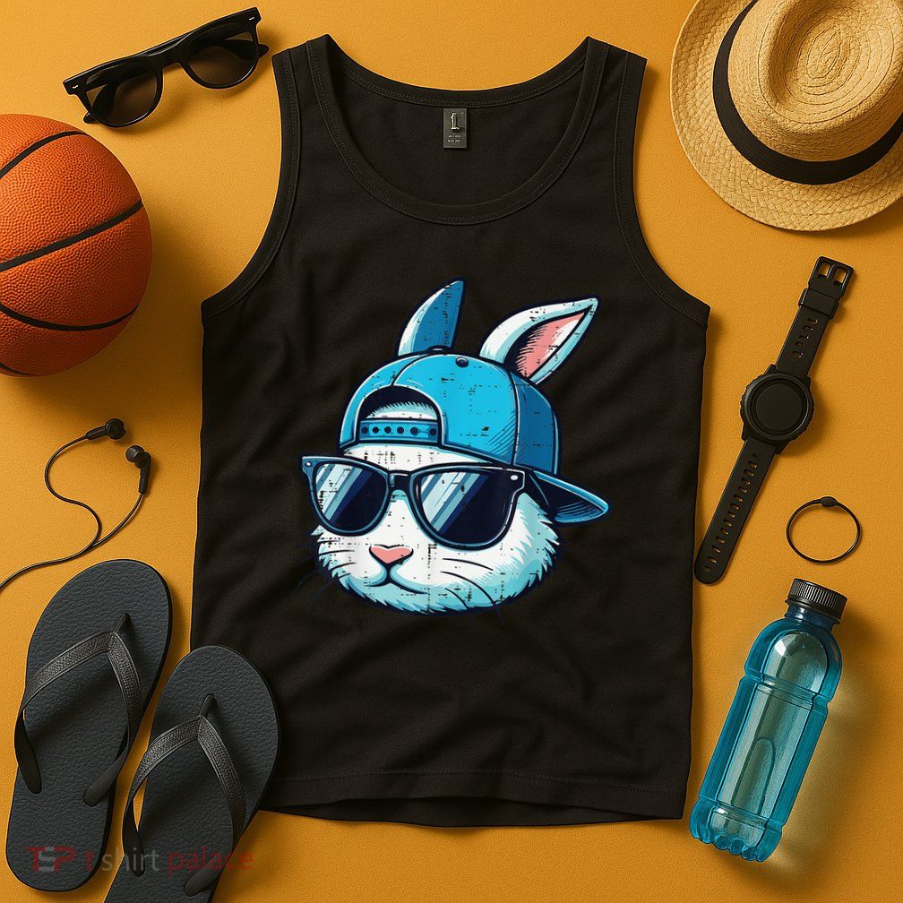 Easter Bunny Face Baseball Cap Sunglasses Rabbit Tank Top