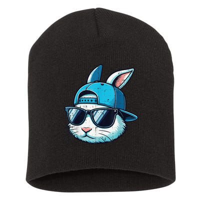 Easter Bunny Face Baseball Cap Sunglasses Rabbit Short Acrylic Beanie