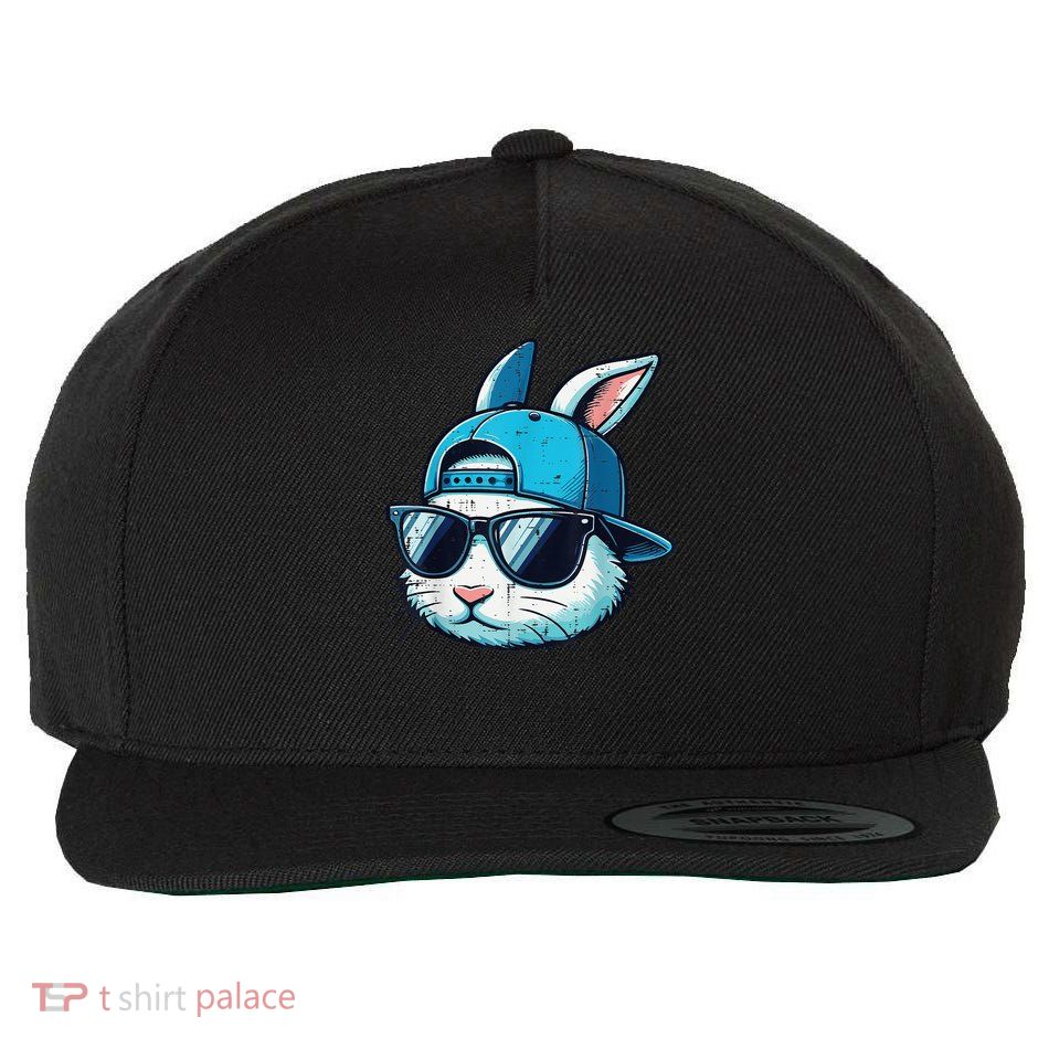 Easter Bunny Face Baseball Cap Sunglasses Rabbit Wool Snapback Cap