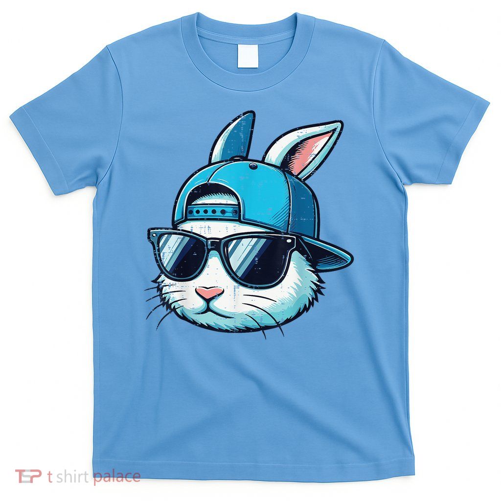 Easter Bunny Face Baseball Cap Sunglasses Rabbit T-Shirt