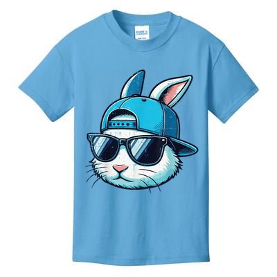 Easter Bunny Face Baseball Cap Sunglasses Rabbit Kids T-Shirt