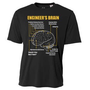 EngineerS Brain Funny Sarcastic Engineering Gift Short Sleeve Cooling Performance Crew T-Shirt