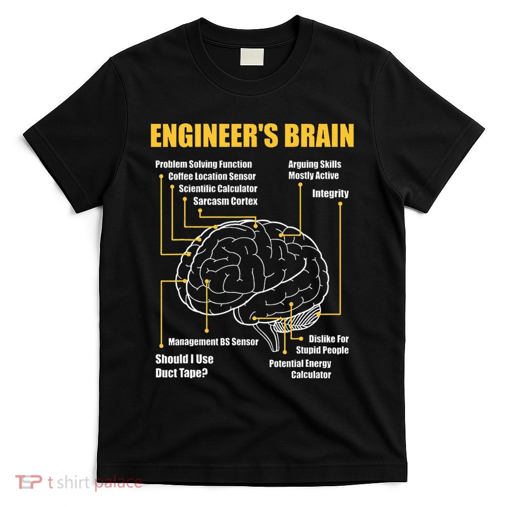 EngineerS Brain Funny Sarcastic Engineering Gift Short Sleeve T-Shirt