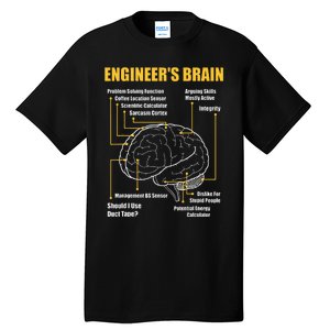 EngineerS Brain Funny Sarcastic Engineering Gift Short Sleeve Tall T-Shirt