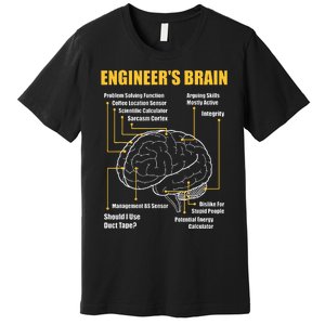 EngineerS Brain Funny Sarcastic Engineering Gift Short Sleeve Premium T-Shirt