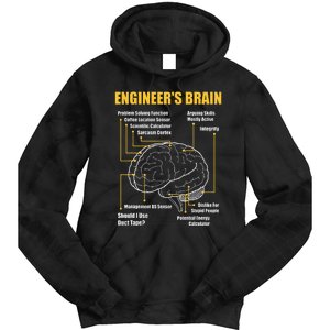 EngineerS Brain Funny Sarcastic Engineering Gift Short Sleeve Tie Dye Hoodie