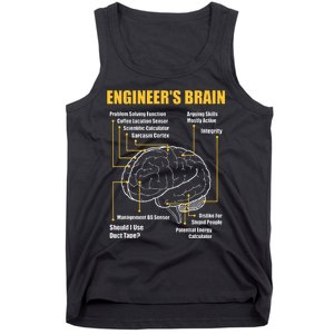 EngineerS Brain Funny Sarcastic Engineering Gift Short Sleeve Tank Top