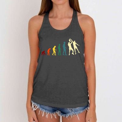 Evolution Basketball Funny Novelty Gift Idea Women's Knotted Racerback Tank