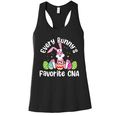 Everybody Bunnys Favorite Cna Cute Easter Day Nurse Women's Racerback Tank