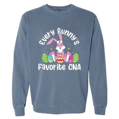 Everybody Bunnys Favorite Cna Cute Easter Day Nurse Garment-Dyed Sweatshirt