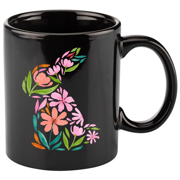 Easter Bunny Flower Holiday 11oz C Handle Ceramic Mug