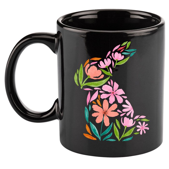Easter Bunny Flower Holiday 11oz C Handle Ceramic Mug