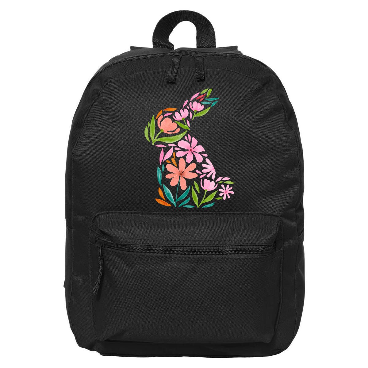 Easter Bunny Flower Holiday 16 in Basic Backpack