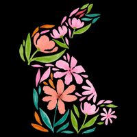Easter Bunny Flower Holiday Womens Tank Top