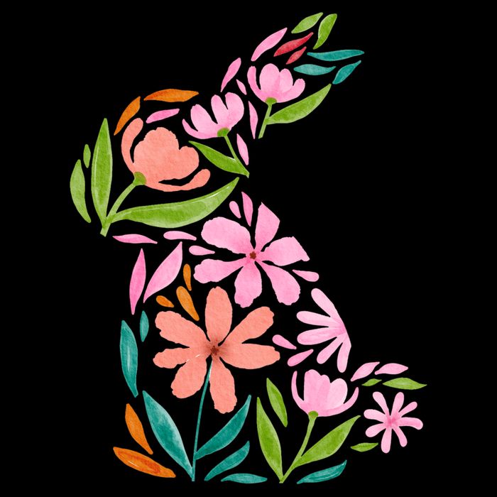 Easter Bunny Flower Holiday Womens Tank Top
