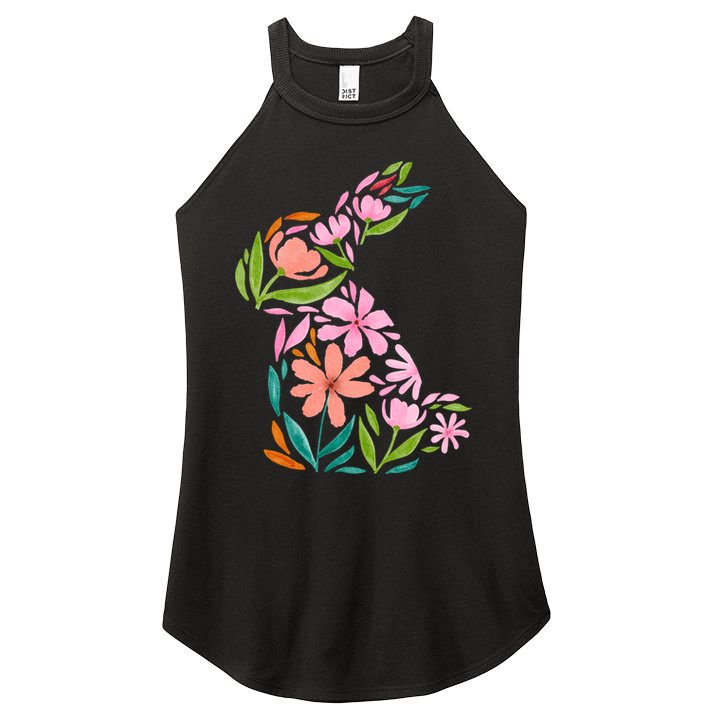 Easter Bunny Flower Holiday Women's Perfect Tri Rocker Tank