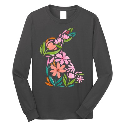 Easter Bunny Flower Holiday Long Sleeve Shirt