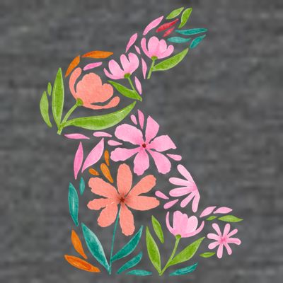 Easter Bunny Flower Holiday T-Shirt