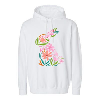 Easter Bunny Flower Holiday Garment-Dyed Fleece Hoodie