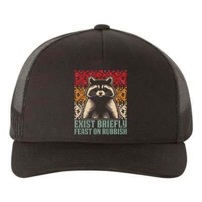 Exist Briefly Feast On Rubbish Raccoon Yupoong Adult 5-Panel Trucker Hat