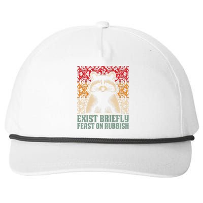 Exist Briefly Feast On Rubbish Raccoon Snapback Five-Panel Rope Hat