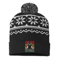 Exist Briefly Feast On Rubbish Raccoon USA-Made Snowflake Beanie