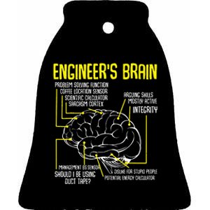 Engineers Brain Funny Engineering Games Process Funny Ceramic Bell Ornament