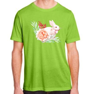 Easter Bunny Flower Spring Art Adult ChromaSoft Performance T-Shirt