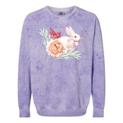 Easter Bunny Flower Spring Art Colorblast Crewneck Sweatshirt