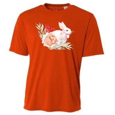 Easter Bunny Flower Spring Art Cooling Performance Crew T-Shirt