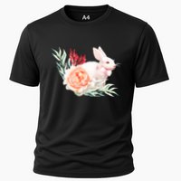 Easter Bunny Flower Spring Art Cooling Performance Crew T-Shirt