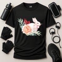 Easter Bunny Flower Spring Art Cooling Performance Crew T-Shirt