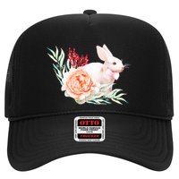 Easter Bunny Flower Spring Art Trucker Hat