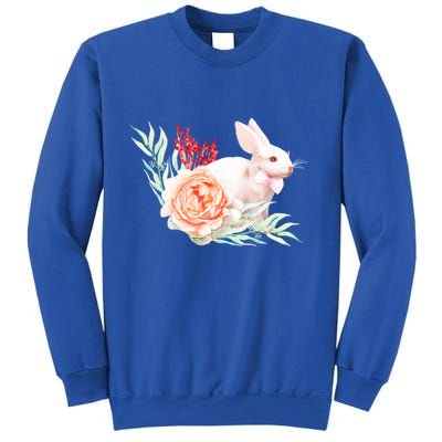 Easter Bunny Flower Spring Art Sweatshirt