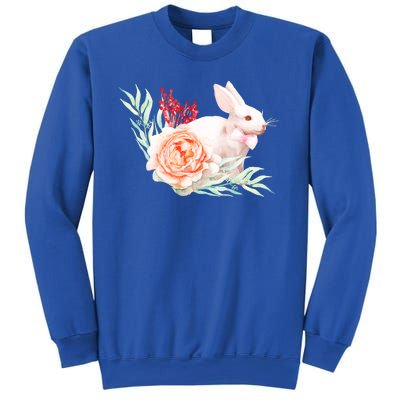 Easter Bunny Flower Spring Art Sweatshirt