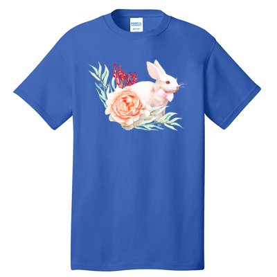 Easter Bunny Flower Spring Art Tall T-Shirt