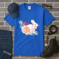Easter Bunny Flower Spring Art Tall T-Shirt