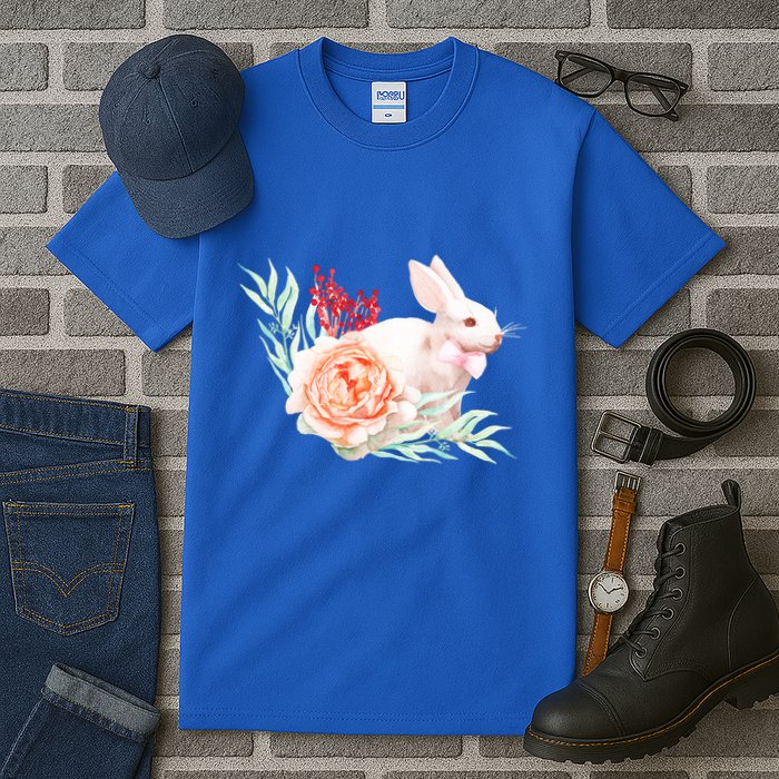 Easter Bunny Flower Spring Art Tall T-Shirt