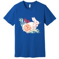 Easter Bunny Flower Spring Art Premium T-Shirt