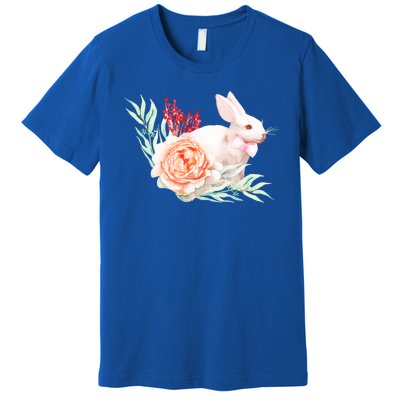 Easter Bunny Flower Spring Art Premium T-Shirt