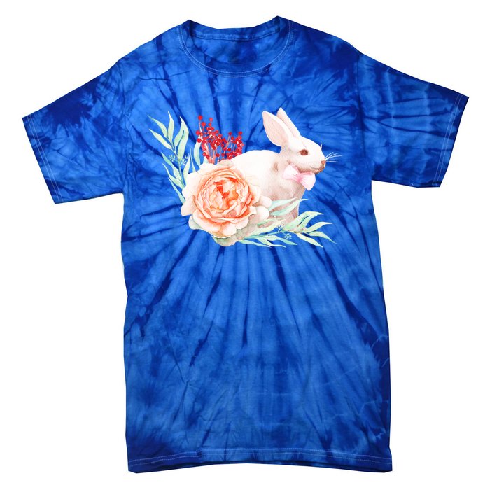 Easter Bunny Flower Spring Art Tie-Dye T-Shirt