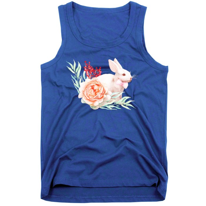 Easter Bunny Flower Spring Art Tank Top