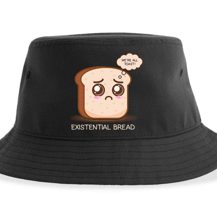 Existential Bread Funny Cute Kawaii Existential Dread Sustainable Bucket Hat