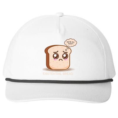 Existential Bread Funny Cute Kawaii Existential Dread Snapback Five-Panel Rope Hat