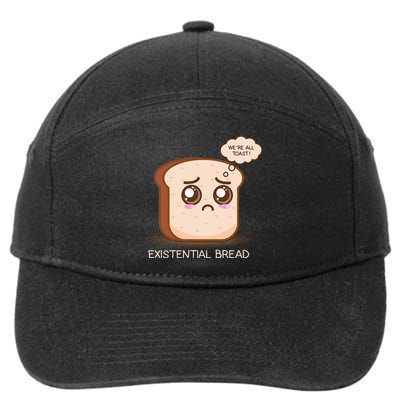 Existential Bread Funny Cute Kawaii Existential Dread 7-Panel Snapback Hat